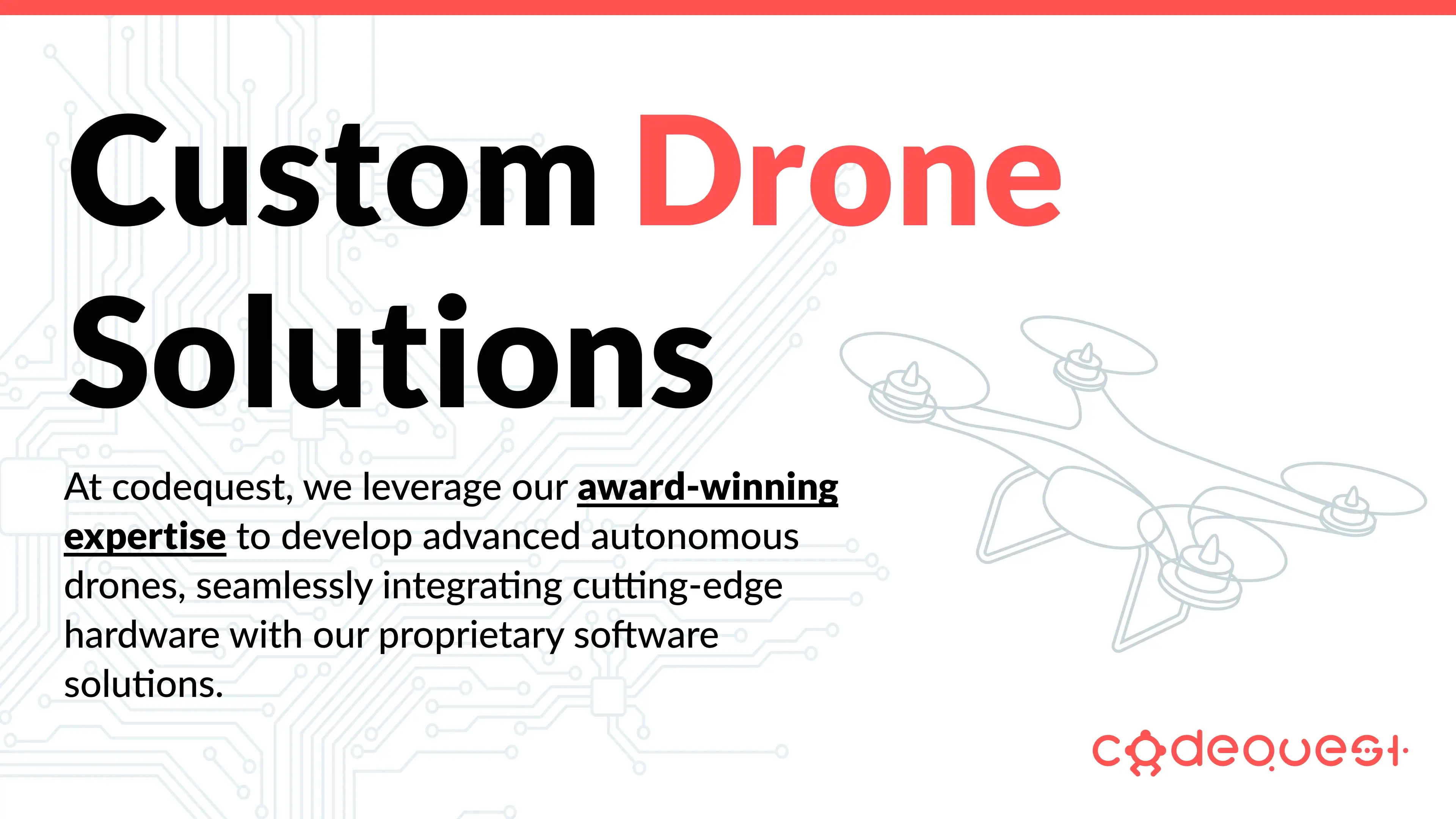 Custom Drone Solutions slide 1 of 7